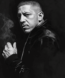 Monochrome Theo Rossi Diamond Painting