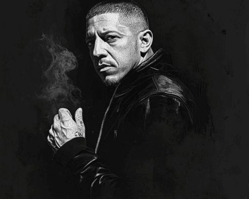 Monochrome Theo Rossi Diamond Painting