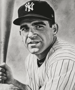 Monochrome Yogi Berra Diamond Painting