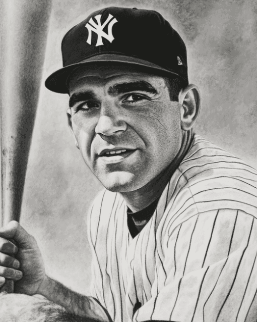 Monochrome Yogi Berra Diamond Painting