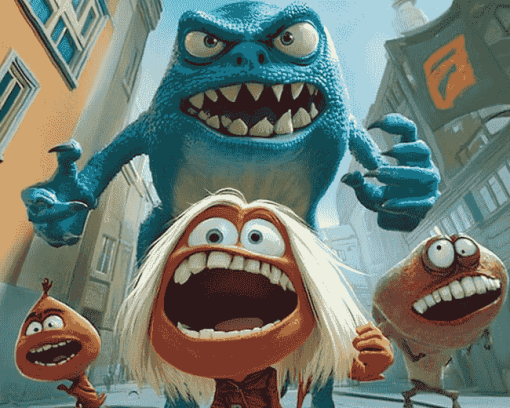 Monsters Vs Aliens Cartoon Diamond Painting