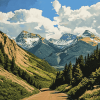 Montana Sun Road Landscapes Diamond Painting