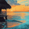 Montego Bay Seaside Sunset Diamond Painting