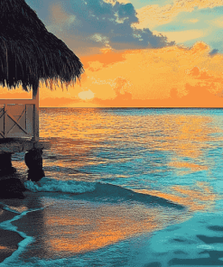 Montego Bay Seaside Sunset Diamond Painting