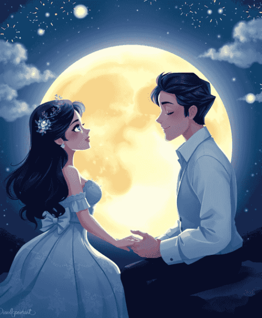 Moon and Lady Fantasy Diamond Painting