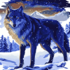 Moonlit Fantasy Wolf Diamond Painting