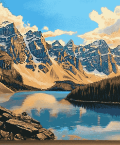 Moraine Lake Mountain View Diamond Painting