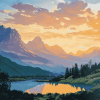 Morning Sunrise Landscape Diamond Painting