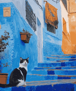 Moroccan Cat Views Diamond Painting