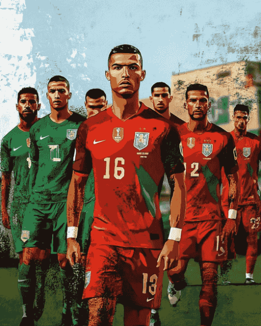 Moroccan Footballers Fifa 23 Diamond Painting