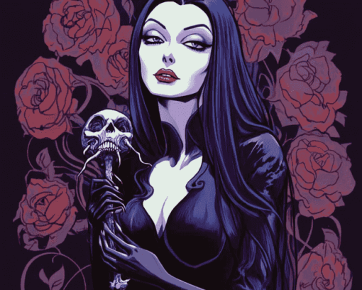 Morticia Addams Family Diamond Painting