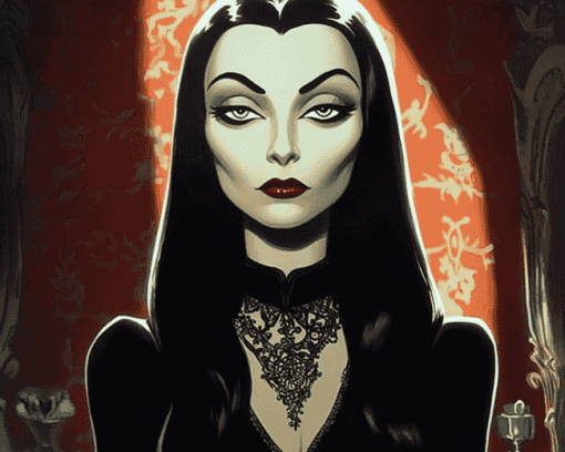 Morticia Addams Family Diamond Painting