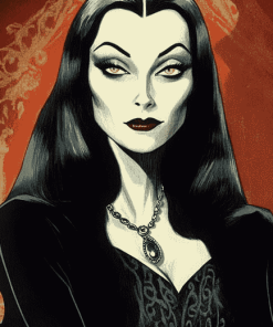 Morticia Addams Vampire Diamond Painting