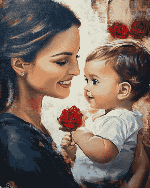 Mother and Son Love Diamond Painting