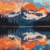 Mount Robson Sunset Scene Diamond Painting