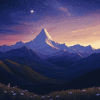 Mountains Under Moonlight Diamond Painting