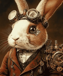 Mr Steampunk Fantasy Rabbit Diamond Painting