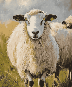 Mule Sheep Animals Diamond Painting