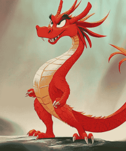 Mushu Fantasy Dragon Diamond Painting