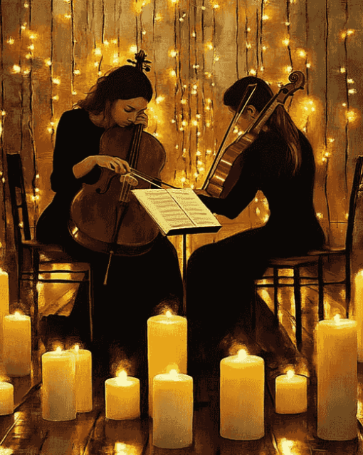 Music By Candlelight Diamond Painting