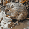 Muskrat Wildlife Diamond Painting