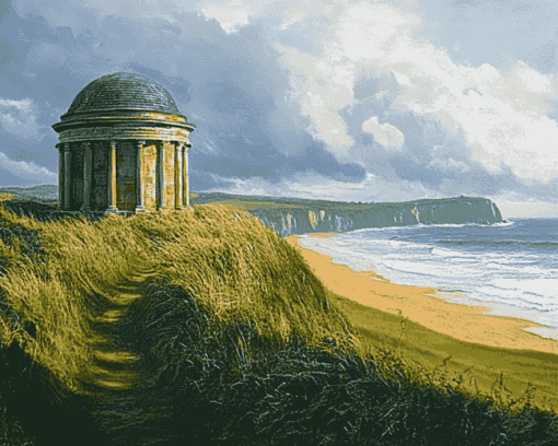 Mussenden Temple National Park Scene Diamond Painting