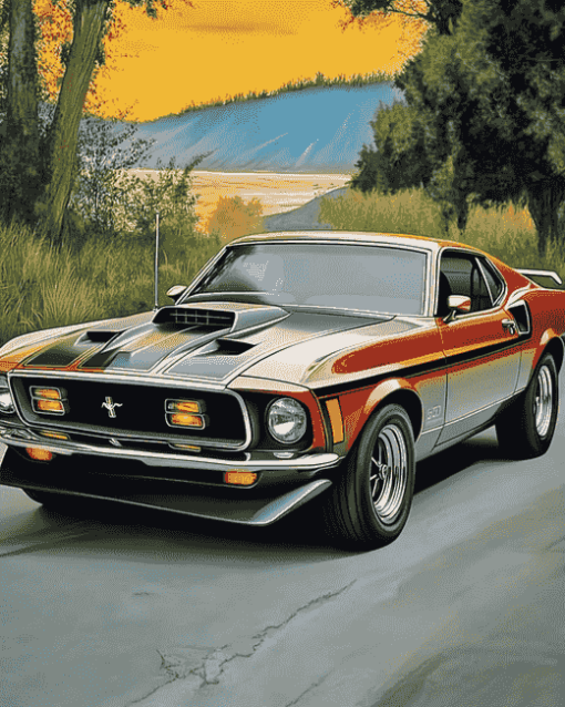 Mustang Mach 1 Vintage Diamond Painting