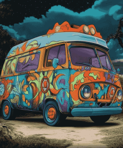 Mystery Machine Van Diamond Painting