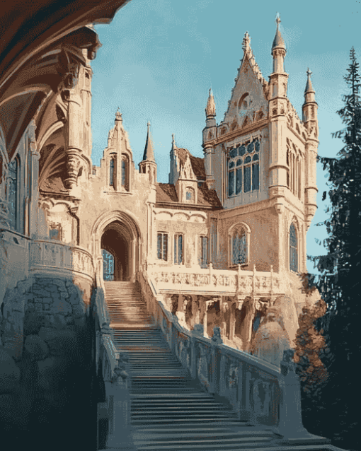 Mythical Castle Mansion Diamond Painting