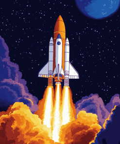 NASA Rocket Space Theme Diamond Painting