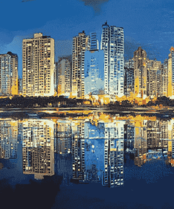 Nanning Cityscape Reflection Diamond Painting