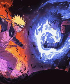 Naruto and Sasuke Animation Diamond Painting