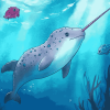 Narwhal and Sea Friends Underwater Diamond Painting