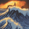 Nazare Portugal Seascape Diamond Painting