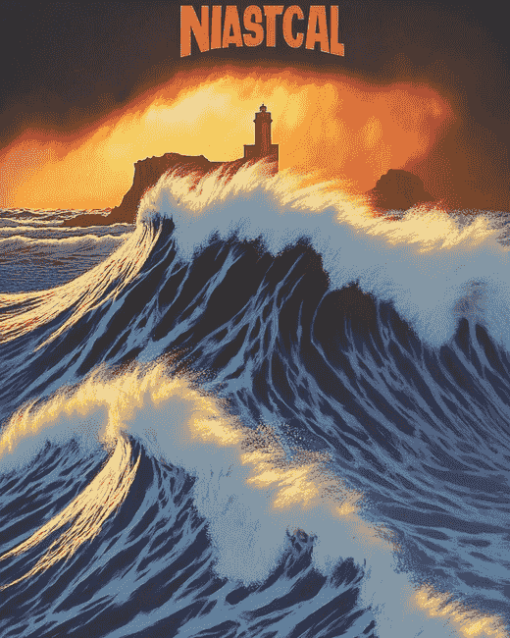 Nazare Portugal Seascape Diamond Painting