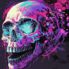 Neon Skeleton Glow Diamond Painting