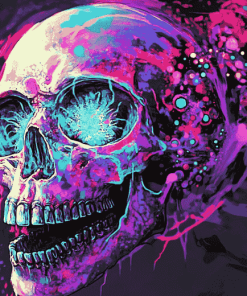 Neon Skeleton Glow Diamond Painting