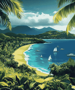 Nevis Island Beach Diamond Painting