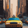 New York Taxi Car Diamond Painting