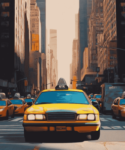 New York Taxi Car Diamond Painting