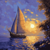 Night Sail Seascapes Diamond Painting