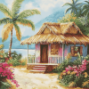 Nipa Hut Scenic Landscape Diamond Painting