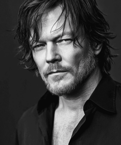 Norman Reedus Black and White Diamond Painting