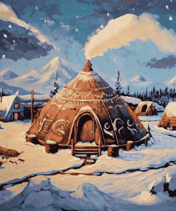 Northern Cabins Diamond Painting