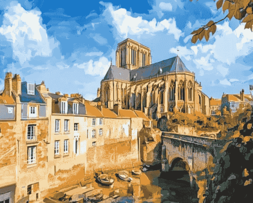 Notre Dame Boulogne Cityscape Diamond Painting