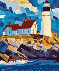 Nubble Lighthouse York Maine Diamond Painting