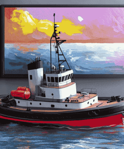 Oceanic Tug Boat Diamond Painting