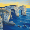 Old Harry Rocks Coastal View Diamond Painting