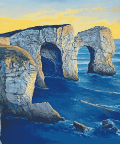 Old Harry Rocks Coastal View Diamond Painting