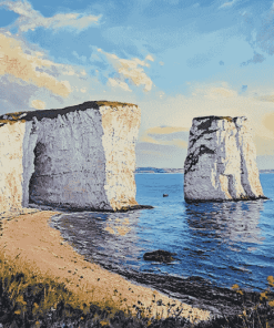 Old Harry Rocks Scenic Diamond Painting